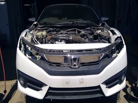 2016 HONDA CIVIC, WHITE, EX-L, 1.5L, TURBO,  A25110
